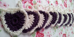 crochet hearts bunting