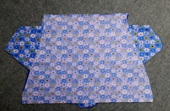 Aligning front peg bag pieces to sew