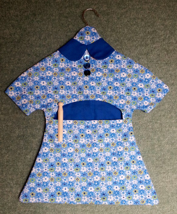 Finished dress shaped Peter Pan collar Peg Bag