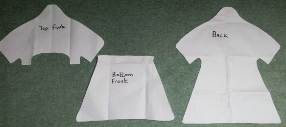 Pattern pieces dress doll bag