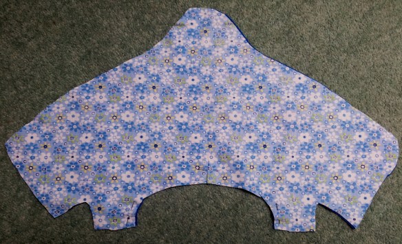 Peg bag top front ready to stitch