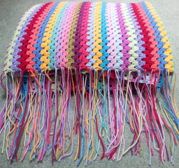 Attic 24 Granny Stripe Blanket ends