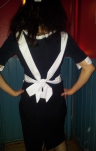 Back of tied apron