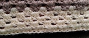 Finishing with a row double crochet