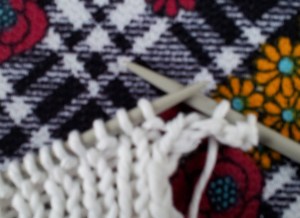 picot edging Knit one