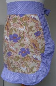Lovely Lilac Mini Pinny with frill side view