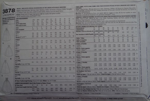 Back of prom dress pattern