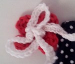 crochet flower and bow