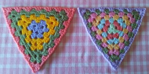 Block Pressed Crochet Bunting Triangles Attic 24
