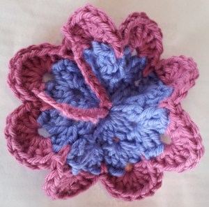 Crochet Flower Butterfly with antennae
