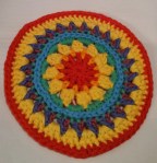 Mandala Flower Crochet Clock round 8
