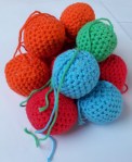Stack of Christmas Crochet Balls