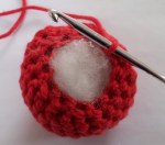 Stuff the crochet ball