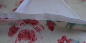 Gusset laid on top of knicker back