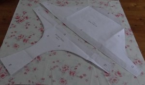 Pattern pieces on the bias