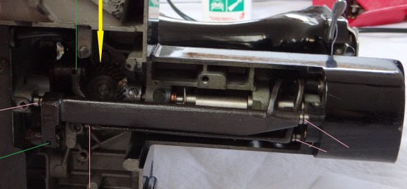 oil and lubication points singer base plate