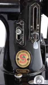 Singer 222K Red S with sew darn lever