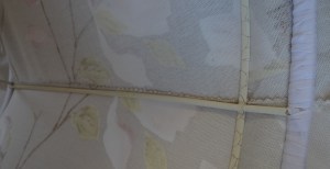 Lampshade cover with seam and binding