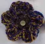 chunky yarn crochet flower