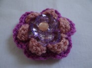 crochet flower with beads
