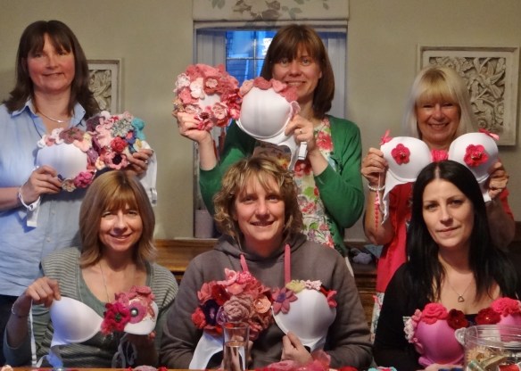 the team half way through decorating