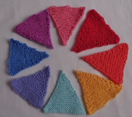 Knitted Bunting Triangles