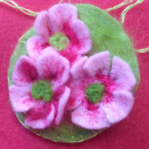 felted flower brooch