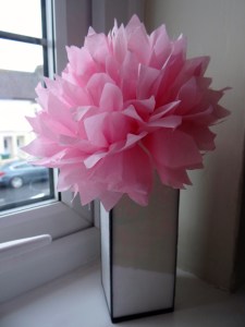 How to make peony tissue paper flowers 