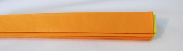 Folding tissue paper daffodil making the stitch sharer