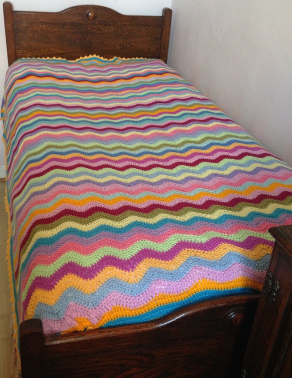 Finished Attic 24 ripple blanket
