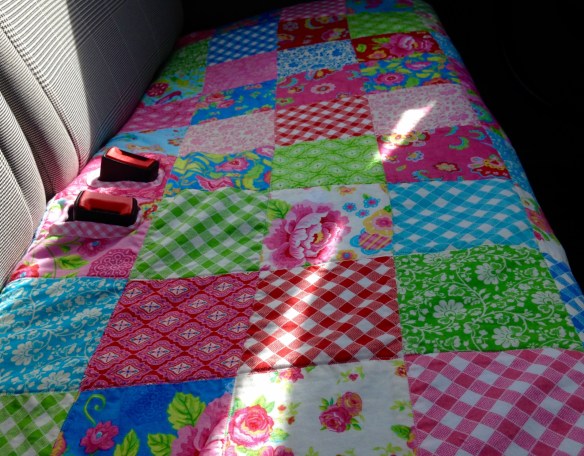 Fiat 500 back seat cover patchwork