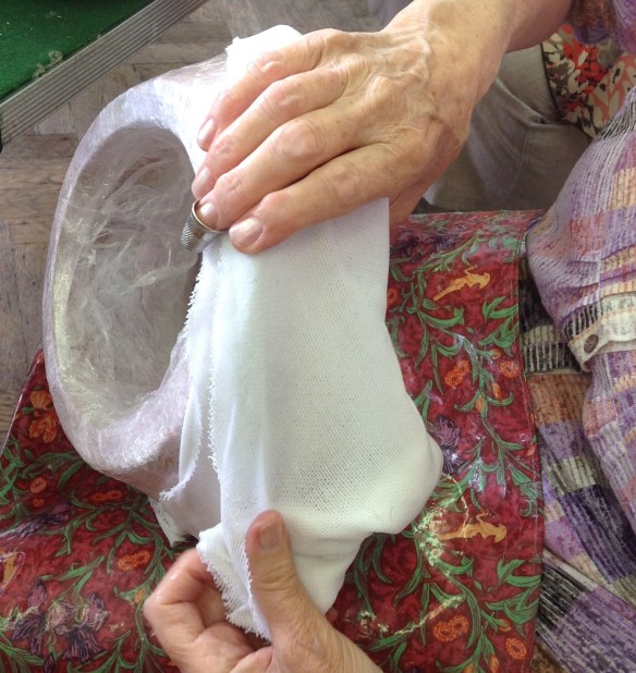 blocking buckram to create mould